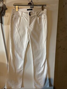 Ann Taylor White Flare Jeans